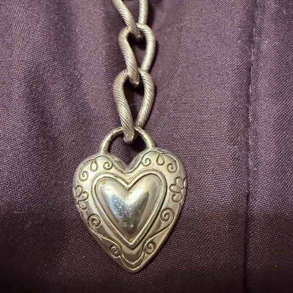 Silver Chain belt with Heart Charm - Picture 4 of 7